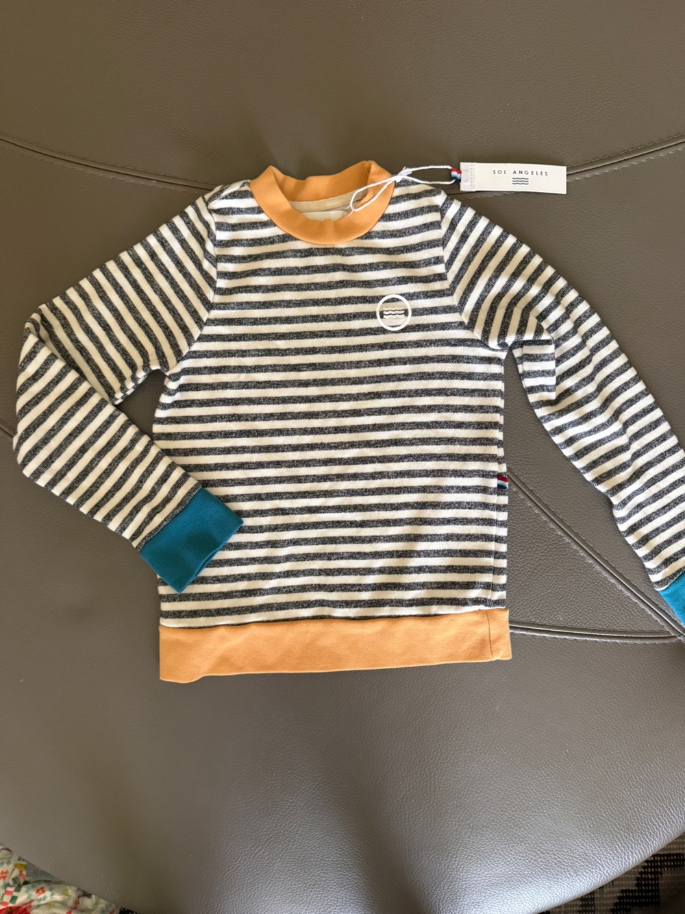 NWT 4T Sol Angeles Striped Long-Sleeve color blocked tee